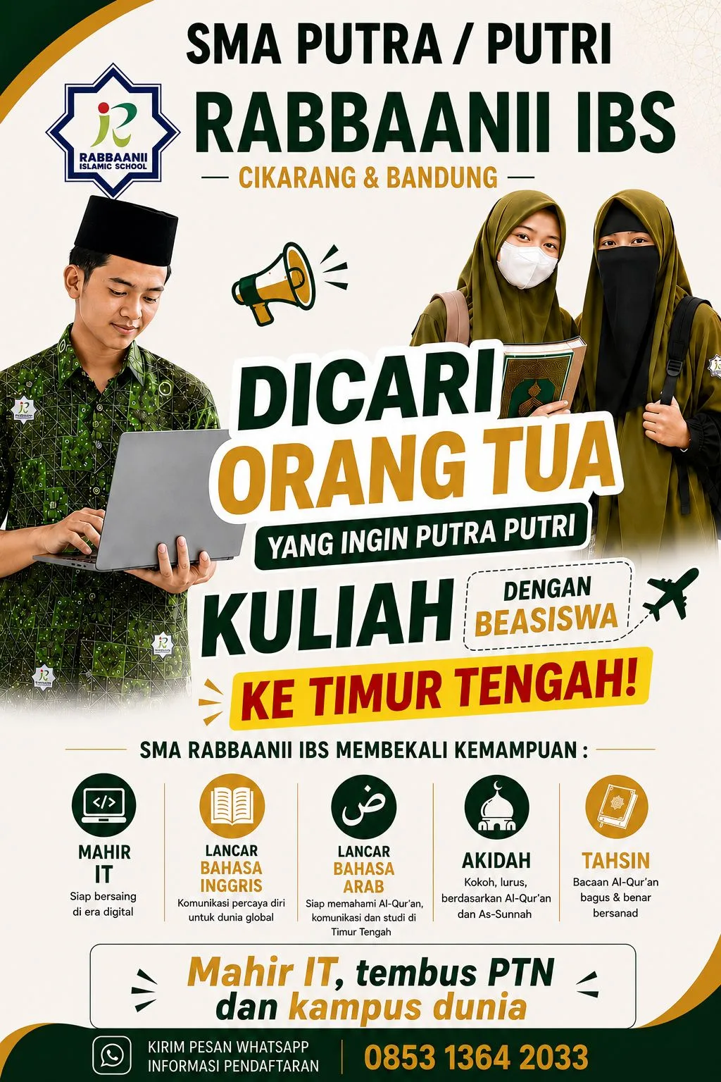 SMA Rabbaanii IBS Bekali Siswa Mahir IT hingga Bahasa Arab, Bidik Kampus Timur Tengah